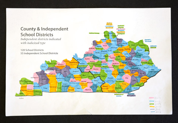 Kentucky Teacher Has Kentucky Covered Kentucky Teacher   AmysDistrictMap 