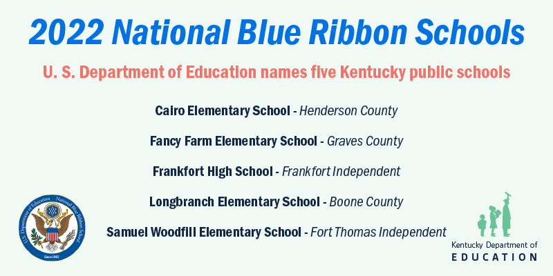 Five Kentucky Public Schools Named 2022 Blue Ribbon Winners Kentucky