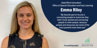 Team KDE Employee Spotlight: Emma Riley – Kentucky Teacher