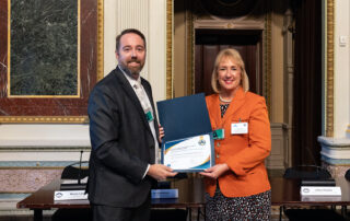 Mary Taylor accepts an Apprenticeship Ambassador award