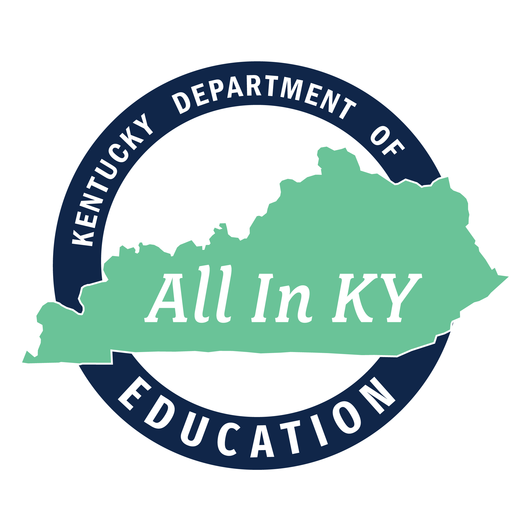 Graphic reading Kentucky Department of Education, All In KY