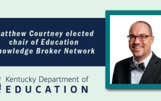 Picture of Matthew Courtney reading: Matthew Courtney elected chair of Education Knowledge Broker Network